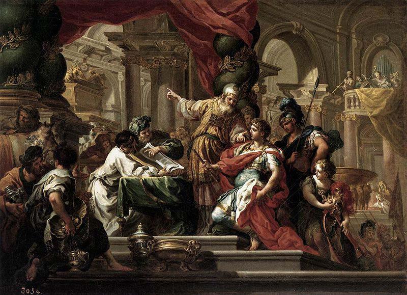 Sebastiano Conca Alexander the Great in the Temple of Jerusalem china oil painting image